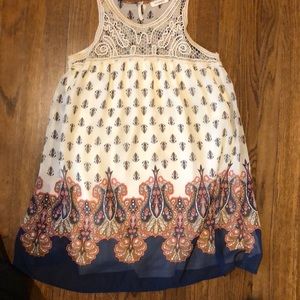 Blu pepper embroidered sleeveless dress
